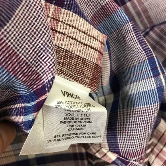 Vince cotton linen plaid shirt - Picture 5 of 6